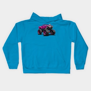 cartoon monster truck Kids Hoodie